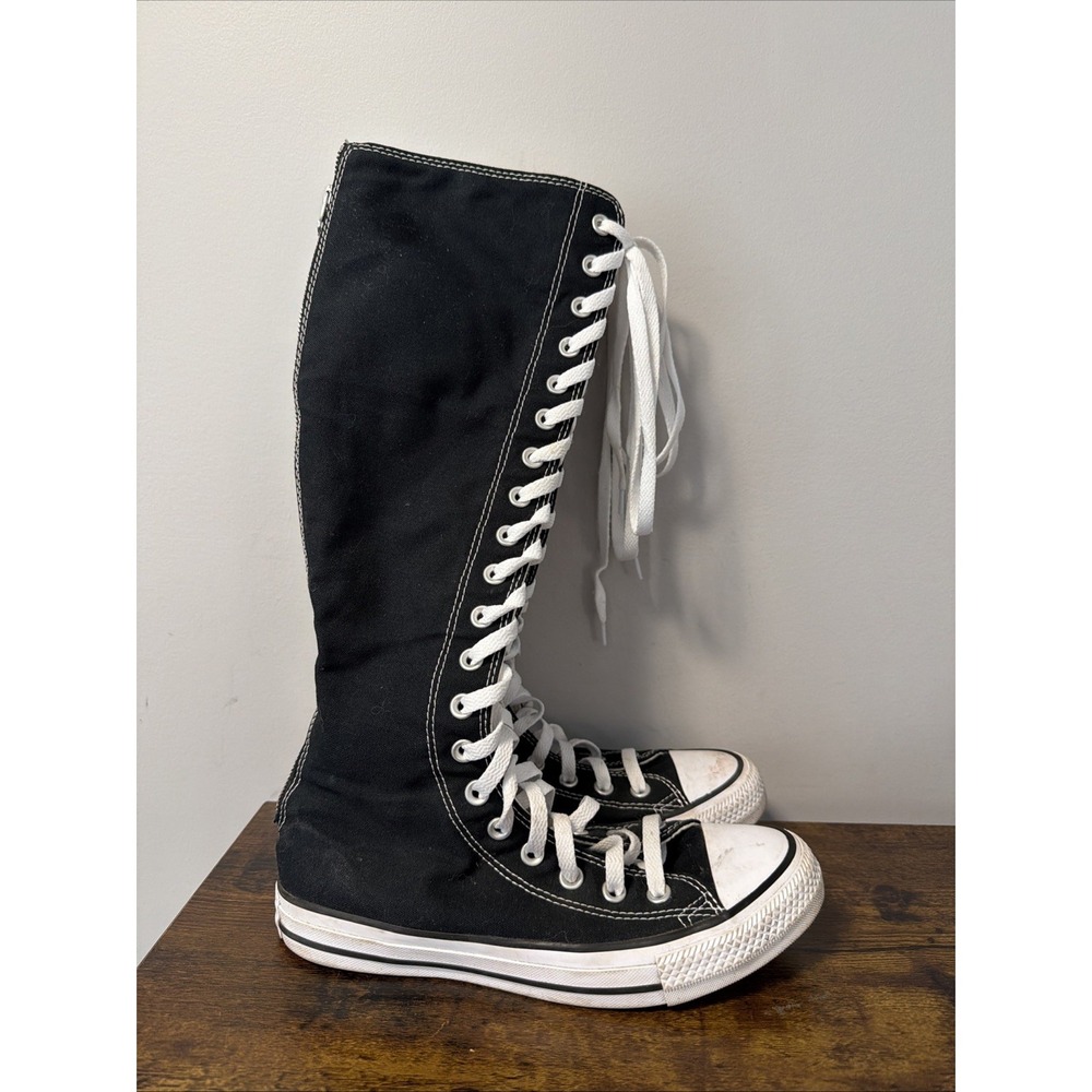 Converse Chuck Taylor XXHi Black Knee High Zip Up A09429C Sneakers Women's Sz 8
